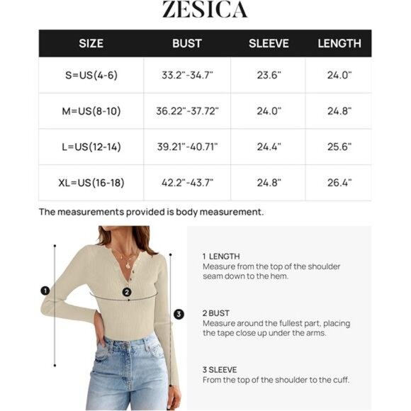 Women's Long Sleeve Button-Down V-Neck Slim Fitted Ribbed Knit Tee - Picture 8 of 8